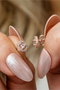 Heliophilia Silver Pendientes de Plata de Ley 925 con Oro Rosa y Circón
